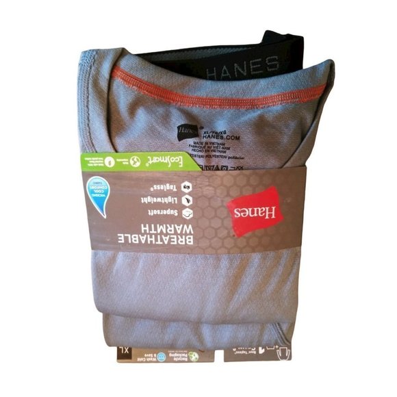 𝅺nwt‎ Boys' Hanes Breathable EcoSmart Thermal Set GREY XL 18-20 - Picture 1 of 6